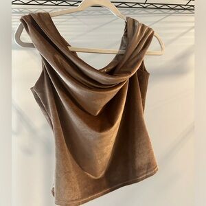 REFORMATION CELLO KNIT TOP / COLOR: CHOCOLATE